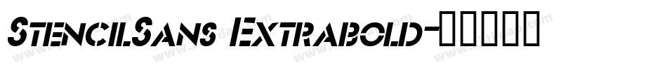 StencilSans Extrabold字体转换